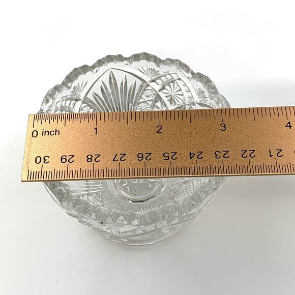 Bryce Higbee 2.25" Footed Bowl Dish Madora Arrowhead Oval Clear EAPG - Picture 5 of 11